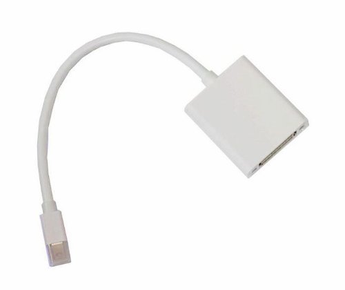 J-Tech Digital High Quality Mini DisplayPort to DVI Adapter (female) Cable for Apple Macbook, Macbook Pro, iMac, Macbook Air, Mac Mini Laptop