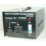Power Bright VC2000W Voltage Transformer 2000 Watt Step Up/Down 110 Volt - 220 Volt