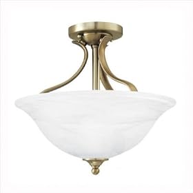 Prestige Semi Flush Light in Burnished Bronze by Thomas Lighting