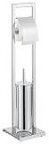 WENKO 16932100 Stand WC-Garnitur Venice - Chrom, 18 x 76 x 18 cm