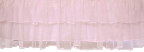 Tadpoles Triple Layer Tulle Crib Skirt in Pink