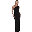 Formal Evening Gown. One Shoulder Dress. Prom Dress, Party Dress. Beaded Dress. Womens Long Evening Gown by Sean Collection (10107)