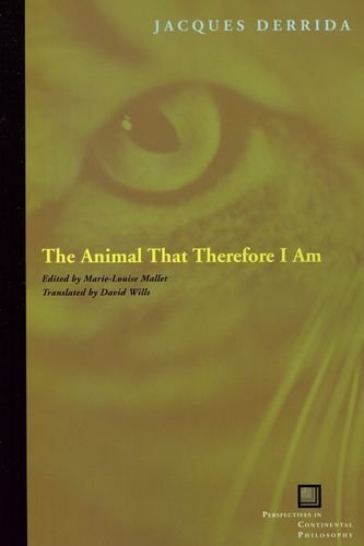 The Animal That Therefore I Am (Perspectives in Continental Philosophy) by Jacques Derrida(April 15, 2008) Paperback
