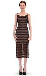 Fitted Slit Nylon/Silk/Spandex Fall Plunging Neck Scoop Neck Ankle Length Full Length Spaghetti Strap  Dress