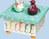 from Trousselier Magical Moving Dancing Penguin Musical Wooden Box - Perfect Gift