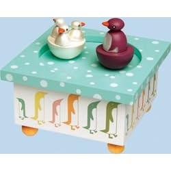 Penguin Musical Wooden Box