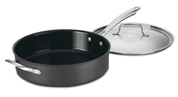 Cuisinart GG33-30H GreenGourmet Hard-Anodized Eco-Friendly Nonstick 5-1/2-Quart Saute Pan with Helper Handle and Cover
