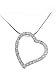 Sterling Silver CZ Floating Heart Pendant