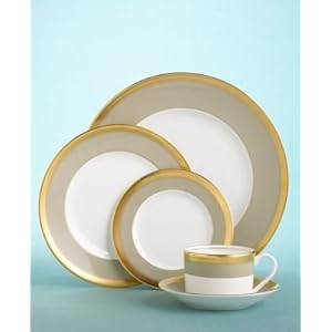 Martha Stewart Collection with Wedgwood "Wedding Band Taupe" 5-Piece Place Setting