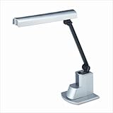 Ledu L9008 Fluorescent desk lamp with folding shade, 15-1/2 high, silver