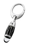 Mont Blanc Platinum-plated Black Mystery Key Ring