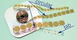 Velcro self-adhesive tabs, circular 1-3/8“, 600/roll