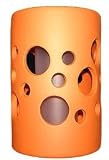Terracotta Cylinder Solar Light (Round Cut Outs) - 2 Pack