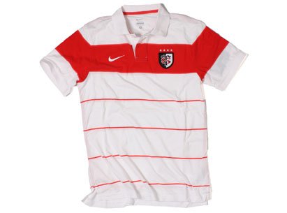 Toulouse 2011/12 GS Media Stripe Polo White/Red - size M Toulouse 2011/12 GS Media Stripe Polo White/Red - size M