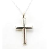 Sterling Silver Cross Pendant on an 18 Chain Presented by The Olivia Collection