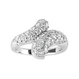 14k White Gold Created Moissanite Ring 2mm 1ct - Size 6 - JewelryWeb