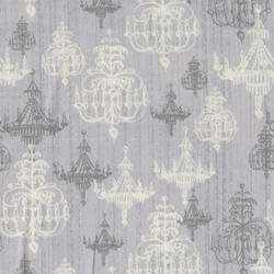 Bulk Buy: FabScraps Scapbooking (10-Yards) Shabby Chic 43' Wide 100% Cotton 10yd D/R Silver Chandelier 3005S