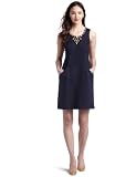 Eliza J Women's Cotton Beaded Dress,Navy,4