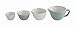 Batter Bowl Shaped Mint Mist Hues 6.5 x 5 Stoneware Measuring Cups, Set of 4