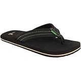 Sanuk Kick Start Men's Slippers Style# Sms3005 (10 Mens US, Black)