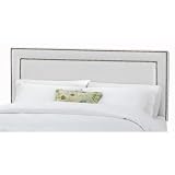 Skyline Furniture 29XX (Shantung Silver) Nail Button Border Headboard in Shantung Silver Upholstery Size: Queen