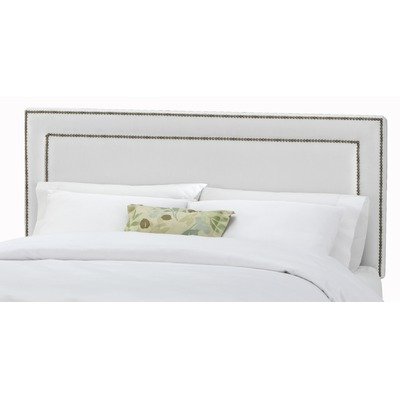 Skyline Furniture 29XX (Shantung Silver) Nail Button Border Headboard in Shantung Silver Upholstery Size: King