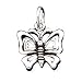 Pendant and Necklace Set - Sterling Silver Antique Butterfly Charm w/18 Silver Box Chain Necklace Included