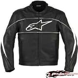 ALPINESTARS ATL LEATHER JACKET BLACK/WHITE 3X 310288-12-3XL
