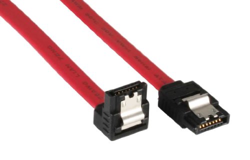INLINE SATA Kabel gewinkelt mit Lasche 0,5m rot Preisvergleich