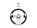 Yamaha Rhino/Golf Cart Steering Wheel (Blk/Chr) with Adaptor