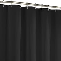 Maytex Fabric Shower Curtain Liner, Black
