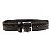 POLICE BLACK LEATHER GARRISON BELT BASKETWEAVE STYLE, MADE IN USA, SIZE 30