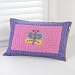 Freckles Butterfly Garden Standard Cotton Quilted Sham, Pink/Purple