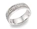14K White Gold Paisley Design Wedding Band Ring
