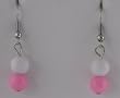 White and Pink Globes Earrings