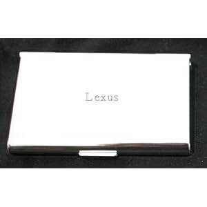 Engraved business card holder with Lexus