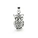 Large Sterling Silver Moveable 3D Owl Charm title=