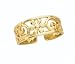14K FILIGREE W/FLOWER CTR TOE RING - GH23218