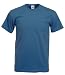 DMTS V-Neck plain blank short sleeve t-shirt no visible logo on outside of shirt (medium weight) Steel Blue XXL (47 - 49 inch chest)