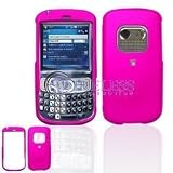 HOT PINK RUBBERIZED COATED SNAP-ON COVER HARD CASE PROTECTOR for PALM TREO 800w