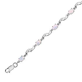 Created Opal and Diamond Bracelet by Opal Bracelets