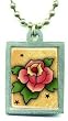 Hand Made Womens Retro "Tattoo Rose" Chain Necklace Pendant
