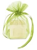 5 x 7 Lime Organza Fabric Bags