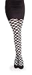 Black and White Checker Tights - Adult Std.