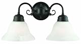 Design House 514471 Millbridge 2-Light Wall Mount, 8.5-Inch by 17.25-Inch, Oil Rubbed Bronze