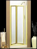 Basco Bi Fold Shower Door 1100-1-OB-GD. 67''x23 1/2-24 1/2, Obscure Glass, Gold, Glass