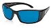 Costa Del Mar Blackfin Sunglasses Black Frame with Blue Mirror Lens