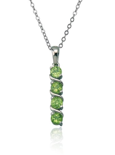 Sterling Silver Peridot Pendant, 18