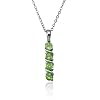 Sterling Silver Peridot Pendant, 18"