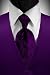 Purple Solid Satin Vest with Coordinating Tapestry Tie